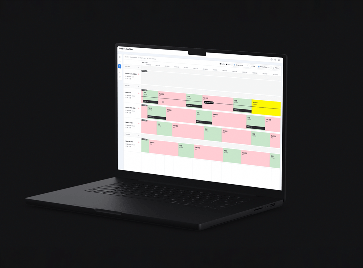 TrackMyMachines - Timeline Laptop 3d