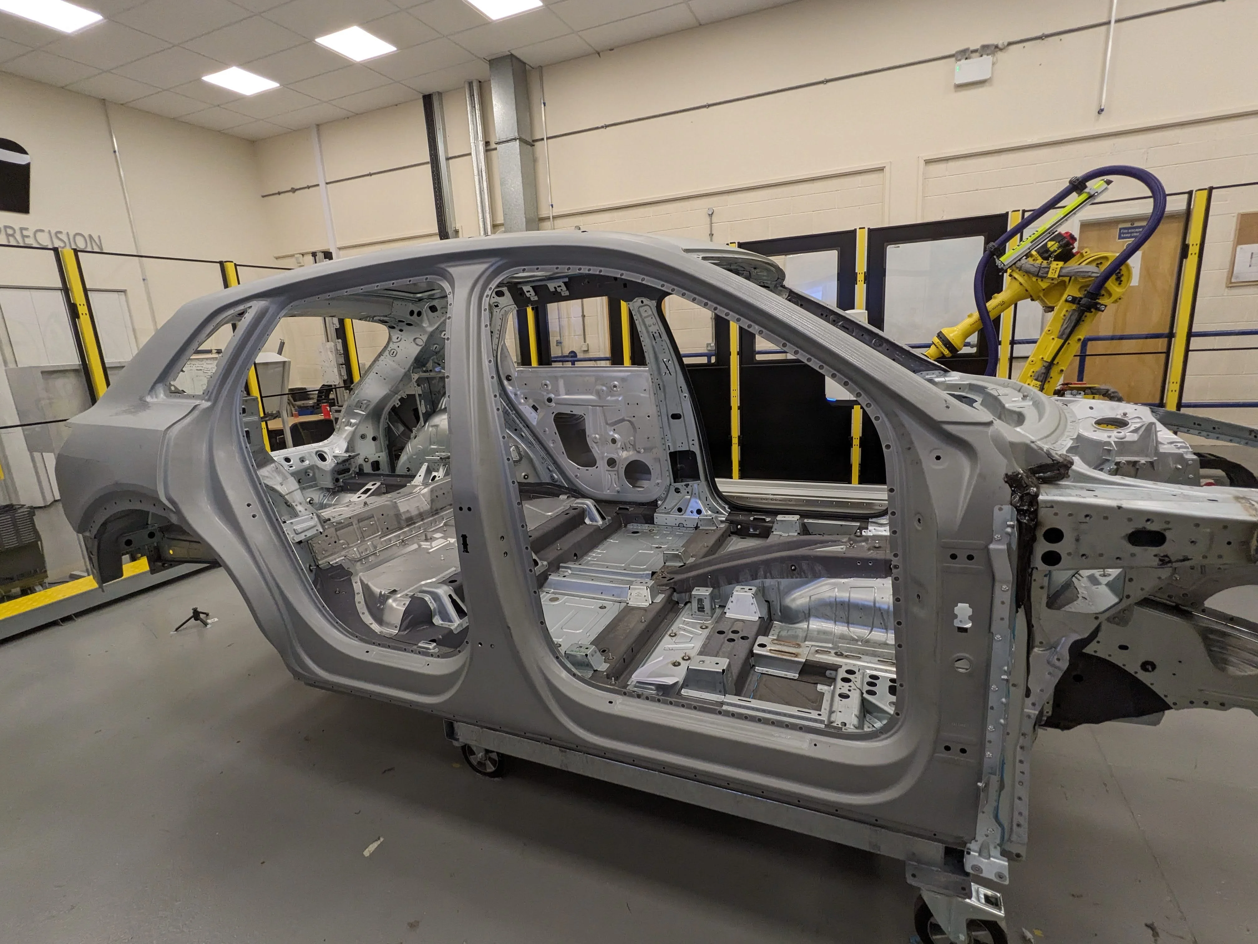 Car body in the process of manufacture
